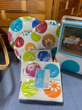 Picnic Basket with Paper Products and Table Cloth