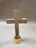 Small Standing Olive Wood Crucifix