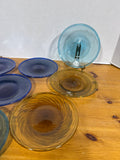 Blown Glass Dessert Plates - Set of 8