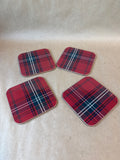 Williams Sonoma Tartan Corkback Coasters