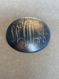 Sterling Brooch with Engraved Initials