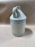 Blue Striped Robinson Clay Akron OH Whiskey Jug Bottle