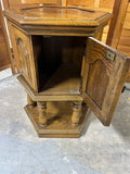 Oak Tone Hexagonal Side Table
