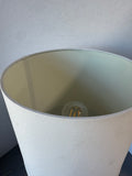 Brushed Nickel Table Lamp with Drum Shade (WORKS)