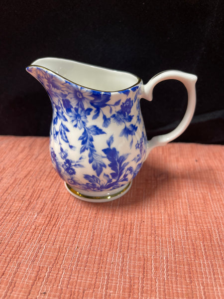 David Michael China Small Blue and White Pitcher