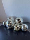 6 Mercury Glass Christmas Ornaments