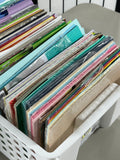 Bin of Crafting Paper/Card Stock (C) 20+ Packs of Paper