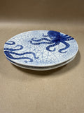 Textured Octopus Appetizer Plates - Pair