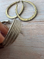 (I) Pair of Silver Tone Earrings