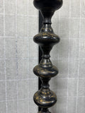 Black & Gold Floral Toleware Vintage Brass Floor Lamp (NEEDS REWIRING)