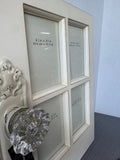 Creative Co-Op Shabby Chic Cream Door Wall Hanging with 4x6 Photo Panes