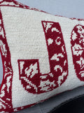 Colonial Williamsburg Joy Needlepoint Holiday Throw Pillow