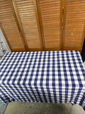 Blue Gingham Square Tablecloth
