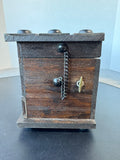 Japanese Tansu Style Vintage Wooden Jewelry Chest