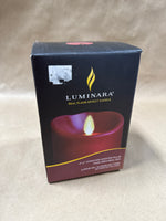 Burgundy Cinnamon Scent Luminara Flameless Candle WORKS