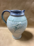 Studio Pottery Blue Pitcher - Signed