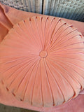 Soft Coral Fringed Throw with Matching Decorative Pillow