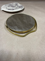 Small Brass Cosmetic Mirror With Sleeve