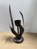 Metal Leafy Candle Holder