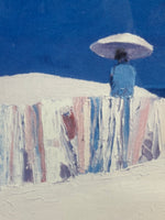 Contemporary Print of People on Dunes; Signed