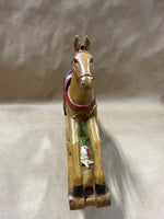 Christmas Rocking Horse Figurine
