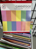 Bin of Crafting Paper/Card Stock (C) 20+ Packs of Paper