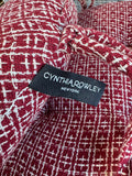 4-Piece Cynthia Rowley Red & White Patterned Chair Pads