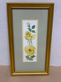 Roberta Hogan Yellow Roses Watercolor; Signed