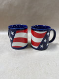 Otagiri American Flag Coffee Mugs - Pair