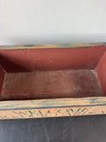Welcome to Our Garden Primitive Style Wooden Planter or Storage Box with Leather Handles
