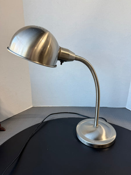 IKEA Brushed Nickel Gooseneck Adjustable Desk Lamp (WORKS)