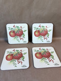 Lenox Williamsburg Apples Corkback Coasters - Set Of 4 - (B)