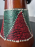 African Djembe Hand Drum with Hand Painted Base