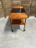 Mid Century Modern Style Beverage Cart, on Casters