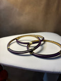 Trio of Purple & Gold Bracelets