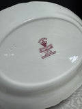 (B) 3-Piece Mason’s England Vista Pink China Gadroon Edge Oval Platters