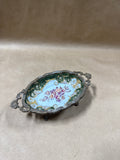 Footed Ornate Floral Sevres
