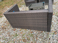 All Weather Wicker Loveseat and Table Set