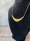 Monet Vintage Gold Tone Bib Necklace