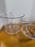 Clear Plastic Serving Bowls And Ice Bucket