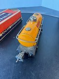 No. 654 Shell Oil Tank Car Vintage Lionel Train for “O” Gauge Track with Box