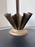 Rustic Vintage Pleated Metal Hearth Basket