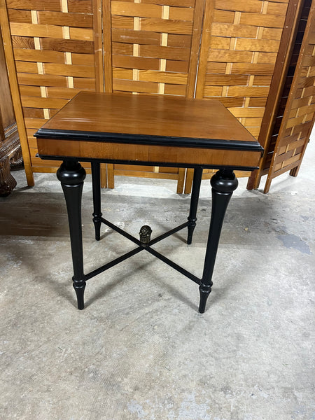Bombay Co. Black/Wood Tone Square Side Table