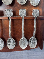 Guilds of London 12-Piece Craftsmen of America Pewter Spoon Collection with Rack