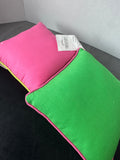 Pair of Embroidered Flip Flops Accent Pillows