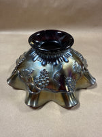 Amethyst Carnival Glass Bowl 
Northwood Star of David With Bows