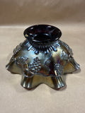 Amethyst Carnival Glass Bowl 
Northwood Star of David With Bows