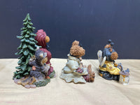 (J) 3 Piece Lot of Assorted Boyd's Bears Figurines