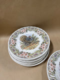 Queens Myott Thanksgiving Turkey Salad Plates - Set Of 8 (B)