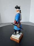 Maison du Roi Van Gerdinge Sitzendorf Porcelain French Soldier with Wooden Base & Box